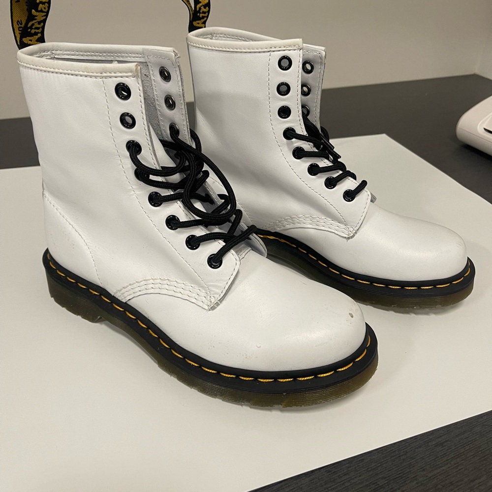 White Doc Marten Boots Size 7